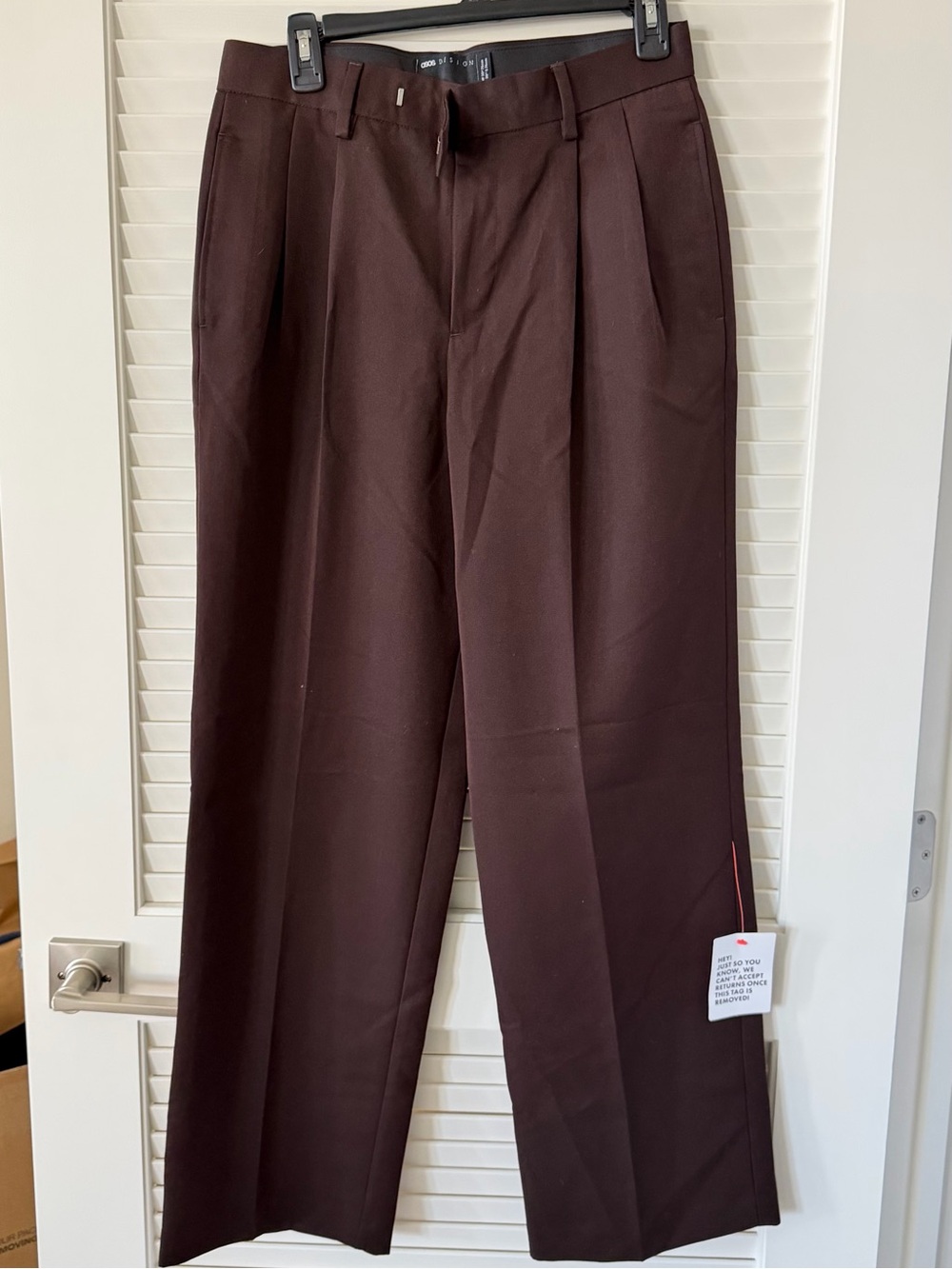 ASOS Brown Pleated Pants